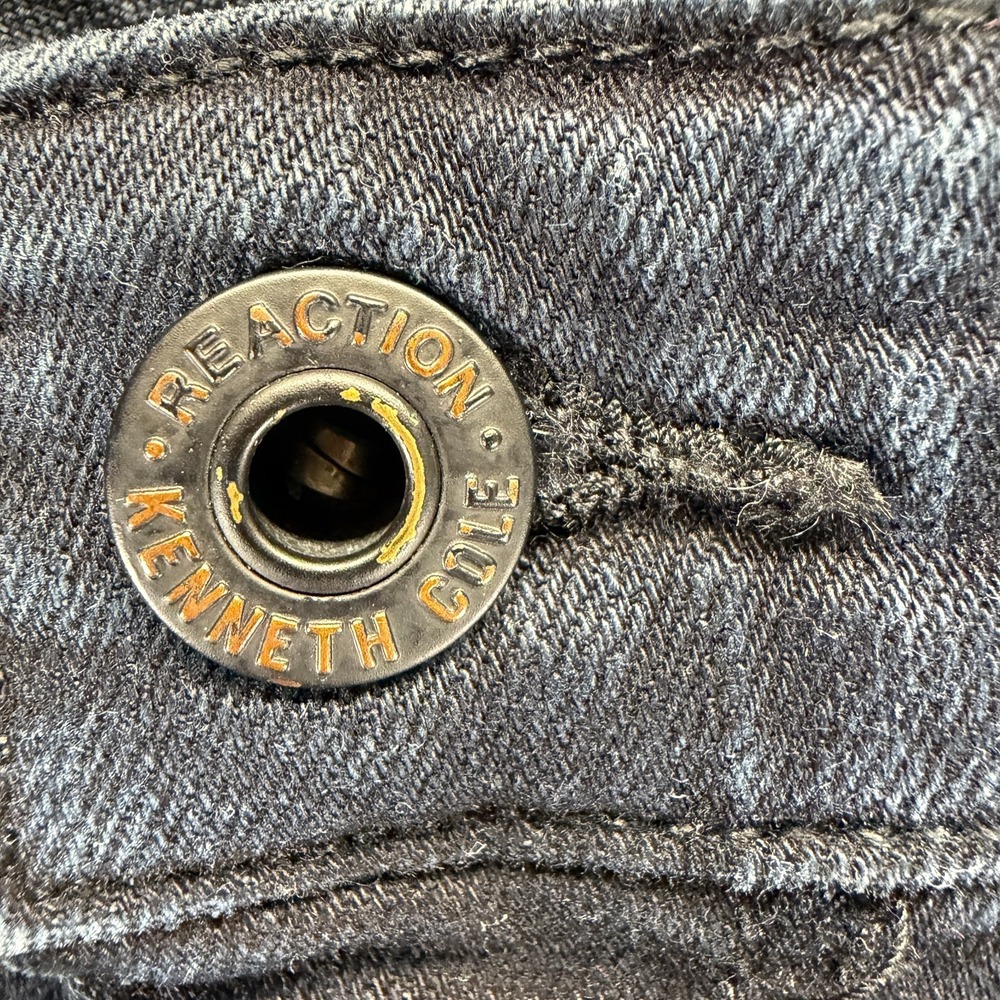 Kenneth Cole Jeans Mens 34x32 Blue Cotton Denim Straight Stretch Faded Workwear - Picture 4 of 12